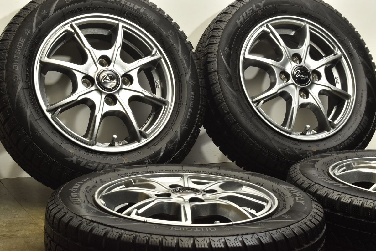 製 バリ溝 ヴェルサンディ 13in 4.00B 45 PCD100 ハイフライ ウィンツゥリ212 155 70R13 ピクシス プレオ エブリィ ミライース