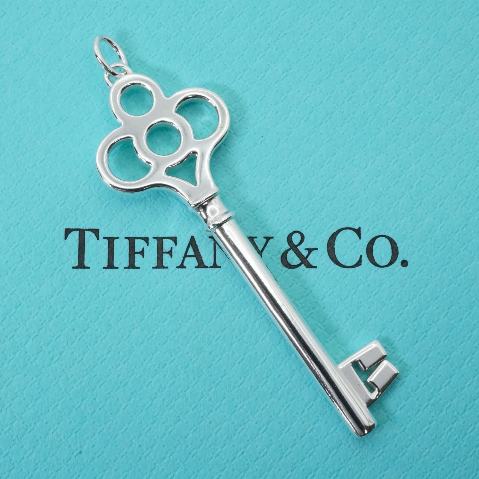 極美品 ティファニー クローバー ラージ キー ネックレストップ/25