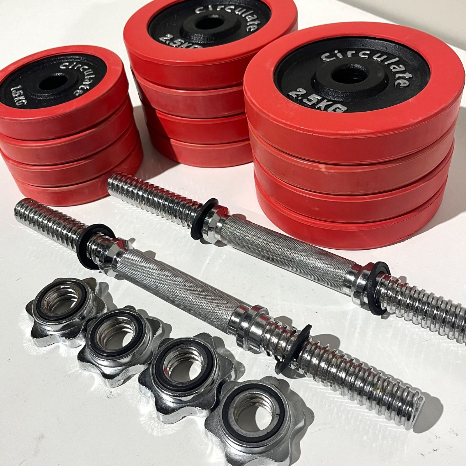 山善 - YAMAZENダンベル15kg×2個　214【Bランク】 YAMAZENダンベル15kg×2個 214【Bランク】 （山善 ダンベルセット