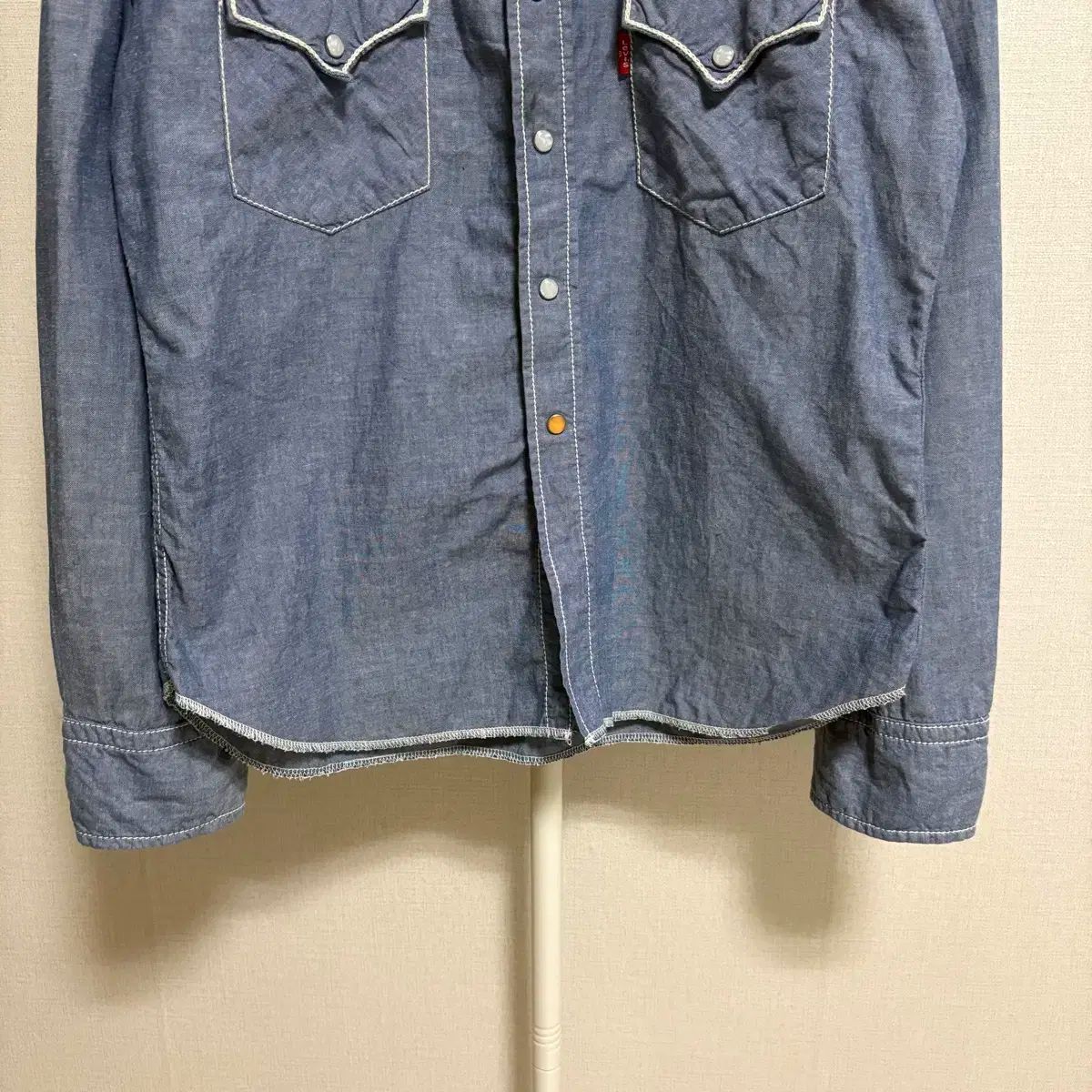 廃盤 バーバリーブラックレーベル シャツ M 長袖 チェック 赤 刺繍