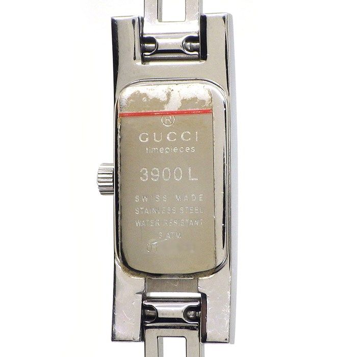 グッチ GUCCI 腕時計 Gリンク 3900L YA039523 レクタンギュラー ブラック文字盤 黒 SS クオーツアナログ 【中古】 グッチ GUCCI 腕時計 Gリンク 3900L YA039523 レクタンギュラー