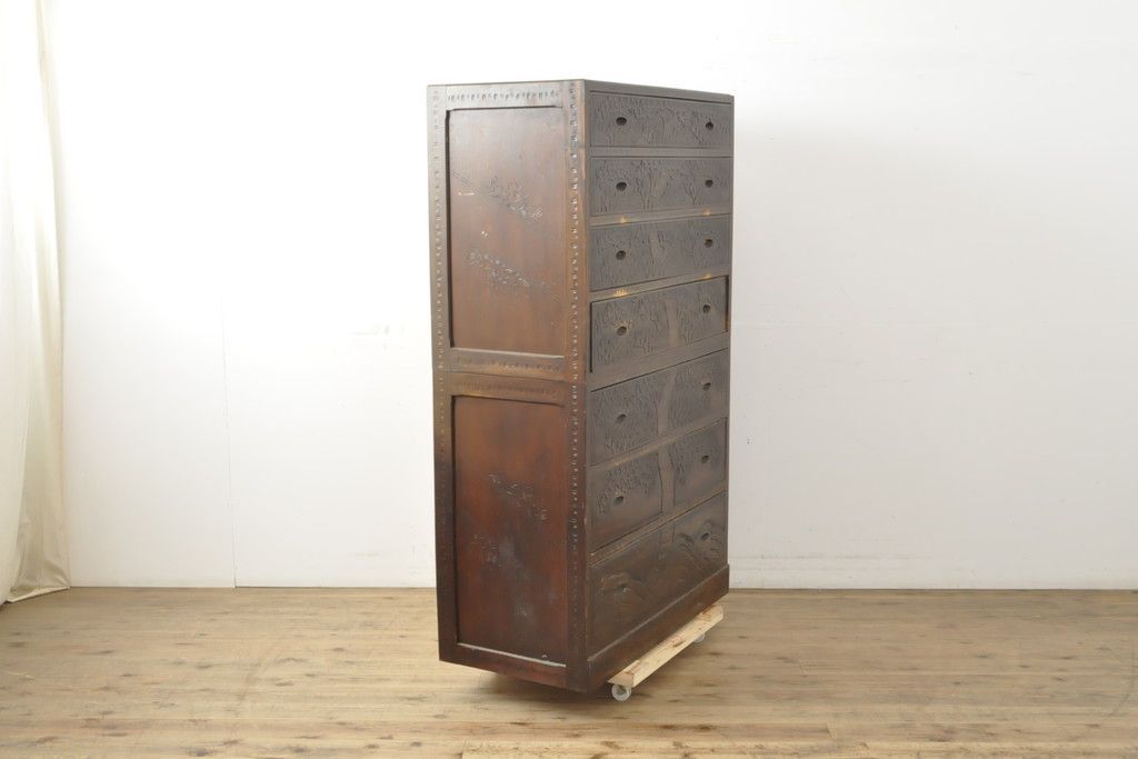 M♦イギリス製　アンティークファニチャー　2段チェスト　自社リペア品 M♢イギリス製 アンティークファニチャー 2段チェスト 自社リペア品