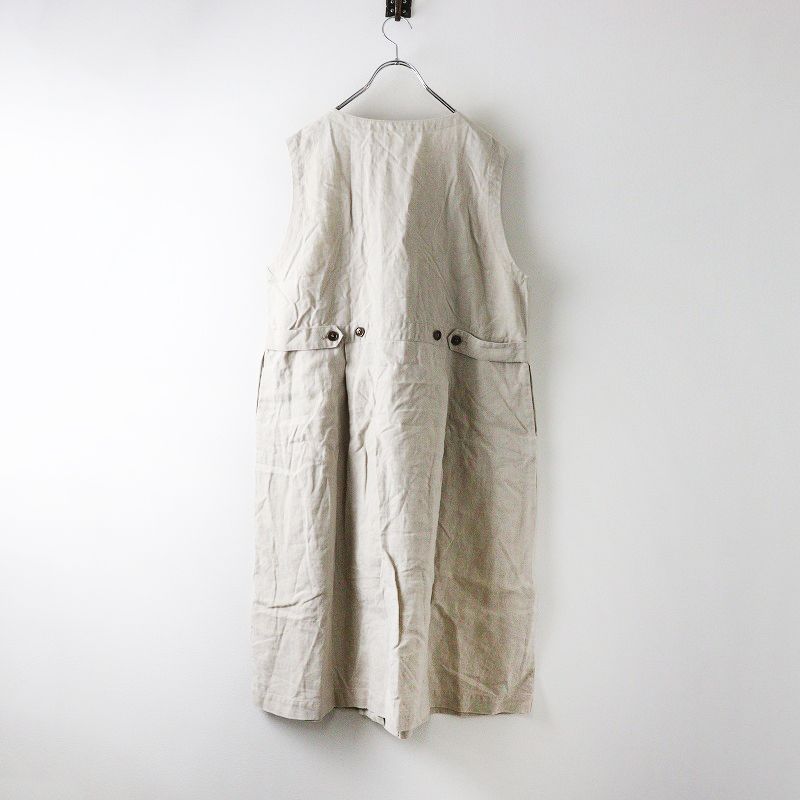 特別な日 ネストローブ nest Robe リネンノースリーブワンピース F キナリ ドレス 前開き タック ロング 2400014603415 冬