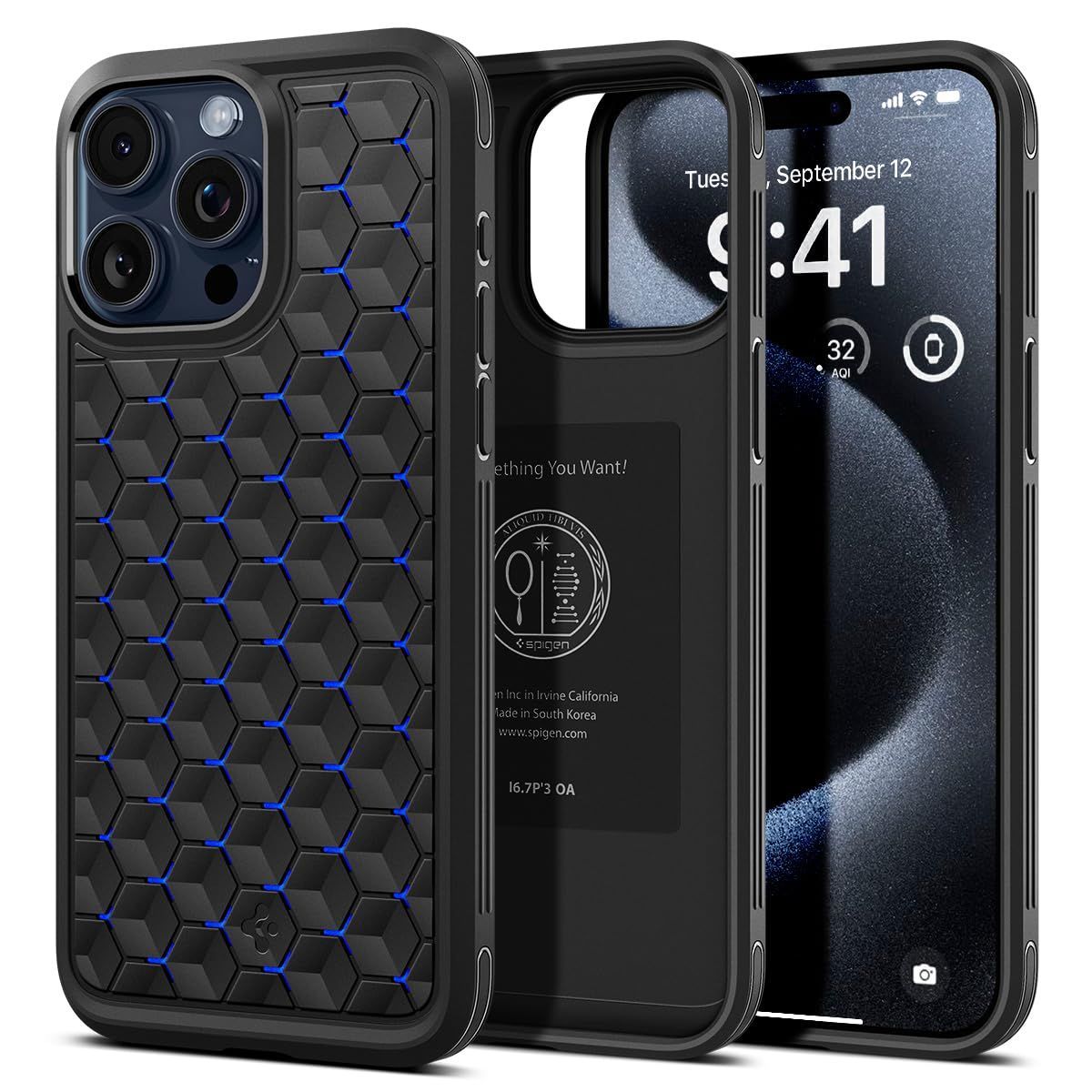 【人気商品】Pro Max ケース 15 防熱 冷却 ゲーム用 iPhone 耐衝撃 ワイヤレス充電 クライオ・アーマー Spigen ACS06603 (クライオ・ブルー)