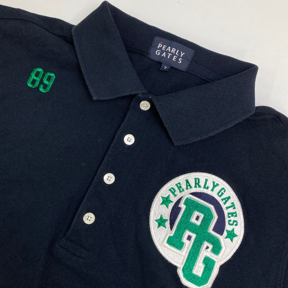 PEARLY GATES/パーリーゲイツ ワッペンポロ ブルー系 レディースS