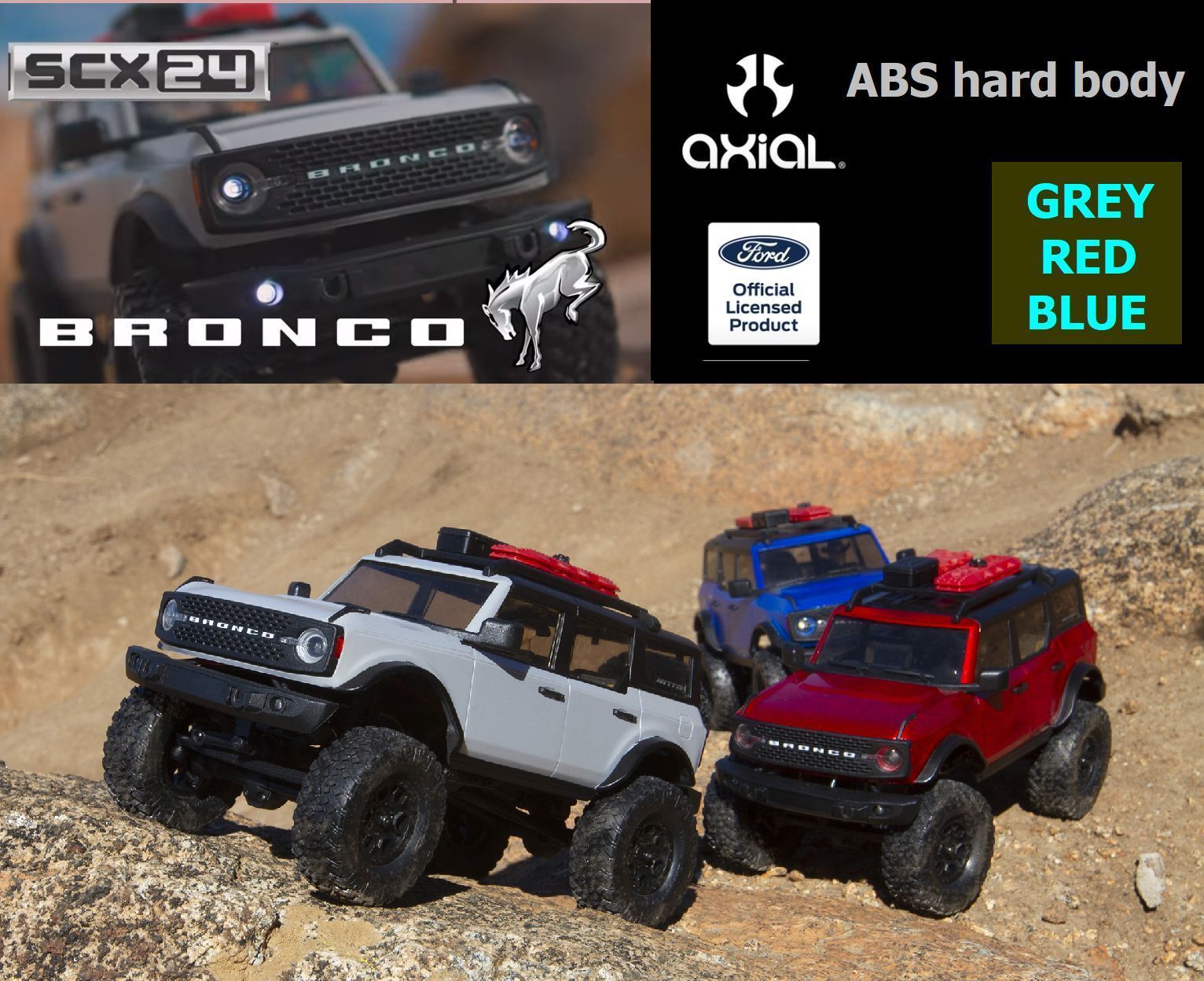 ☆ axial SCX24 Ford Bronco RTR RED 1/24 スケール クローラー - メルカリ