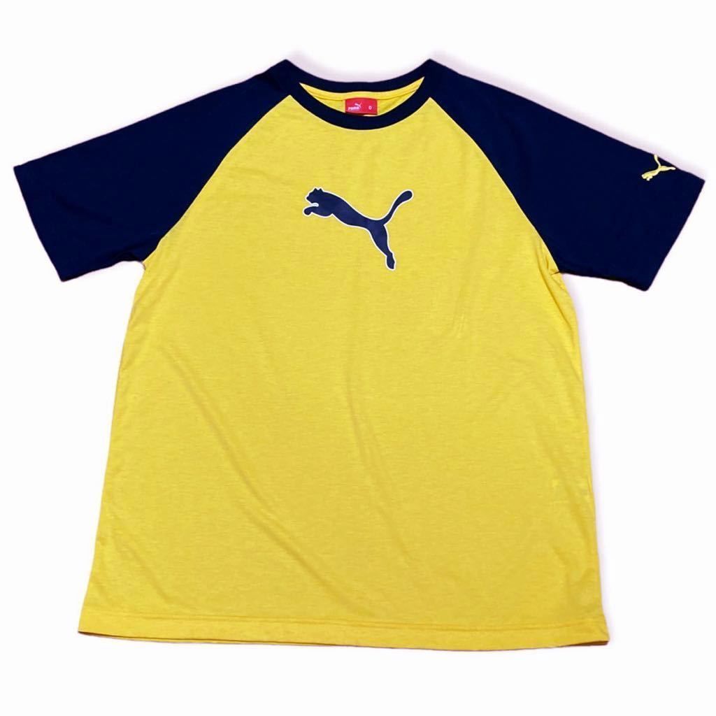 PUMA プーマ サイズO 半袖シャツ Tシャツ 薄手 黄色 スポーツウェア