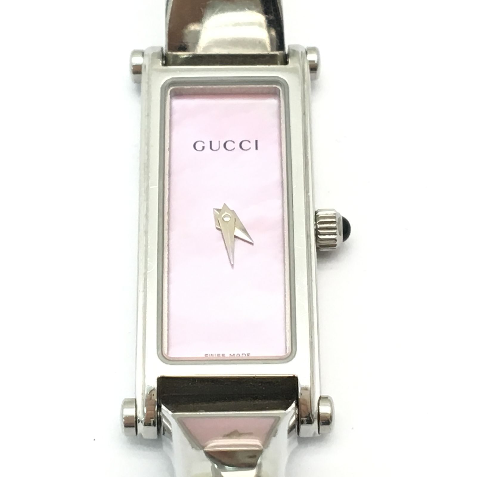 GUCCI 1500L 腕時計 バングルウォッチ ピンク 稼働品 1-889 - メルカリ