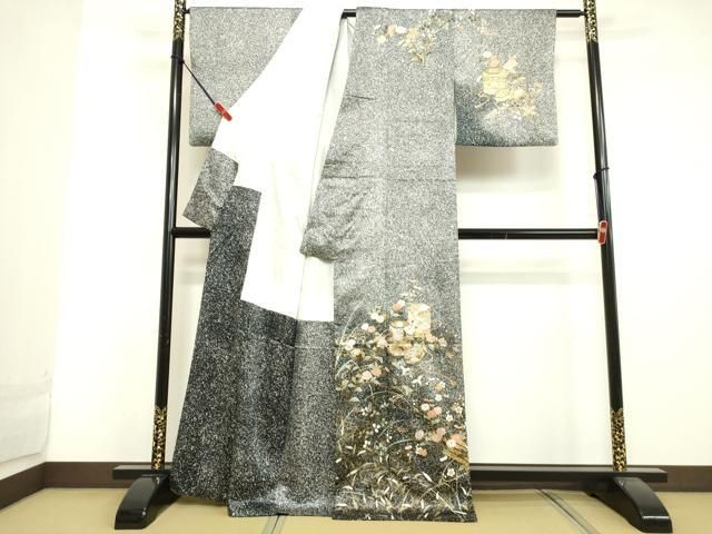 平和屋着物○訪問着 貝桶草花筏文 金彩 正絹 逸品 DAAV1155tw 平和