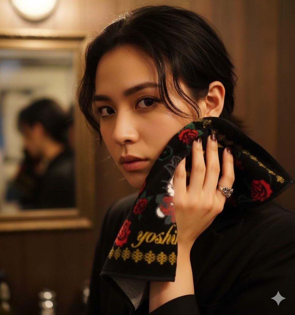 X JAPAN YOSHIKI yoshikitty ヨシキティ グッズ タオル ハンドタオル ローズ