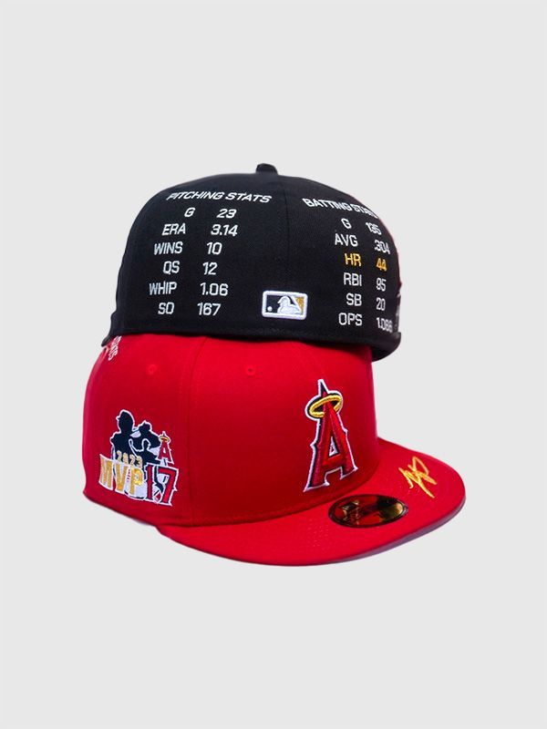 NEW ERA 59FIFTY ニューエラ キャップ 大谷 翔平 グッズ MVP ホームラン王 記念 キャップ ロサンゼルス・エンゼルス Shohei Ohtani MVP 2023 サイン 帽子 ベースボールキャップ 14339795 14339796