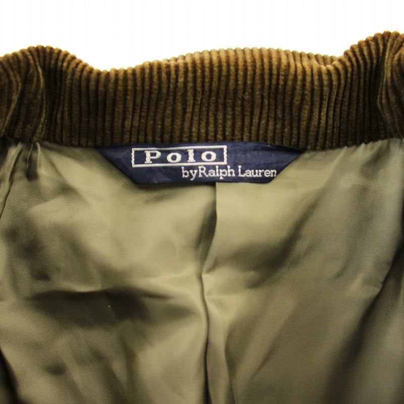 【美品】POLO ポロラルフローレン コットン テーラードジャケット カーキ ポロ バイ ラルフローレン Polo by Ralph Lauren カバーオール