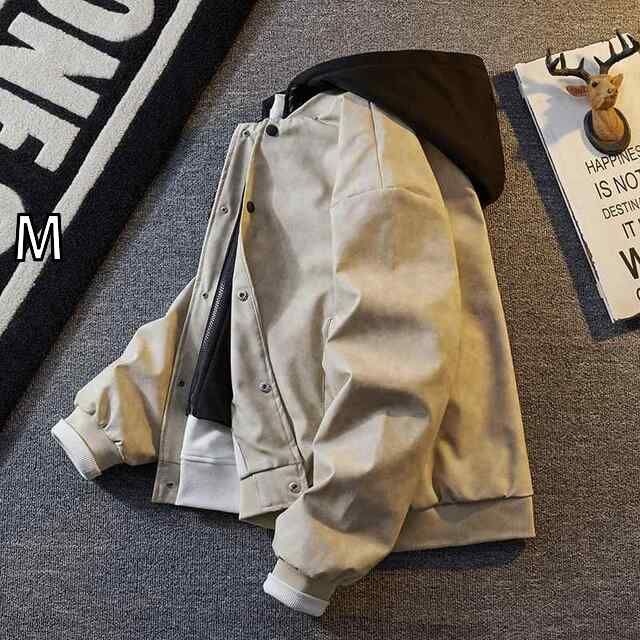 [M]メンズ ファッション 服 用 オシャレ シンプル 大人 かっこいい ストリート 夏コーデ トップス  ジャケット カジュアル フェイクツーピース レトロ 