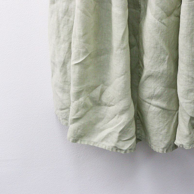 2020SS ネストローブ nest Robe リネン重ねギャザーワンピース F｜ライトグリーン トップス プリーツ Aライン 2400014603576 USTAUSTRALIA_COM_AU