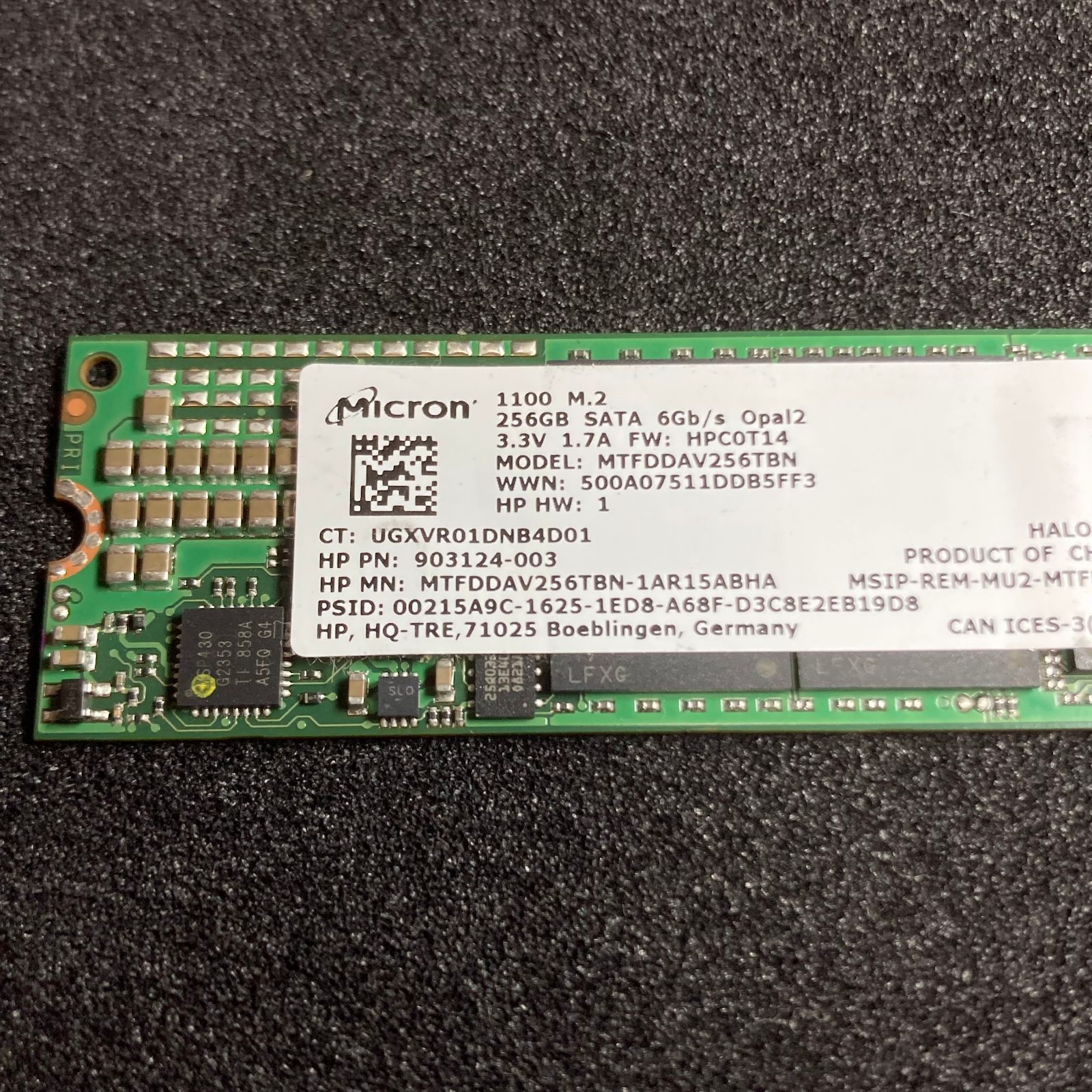 Micron m.2 SATA SSD 2280 256GB | MTFDDAV256TBN | micron【395】