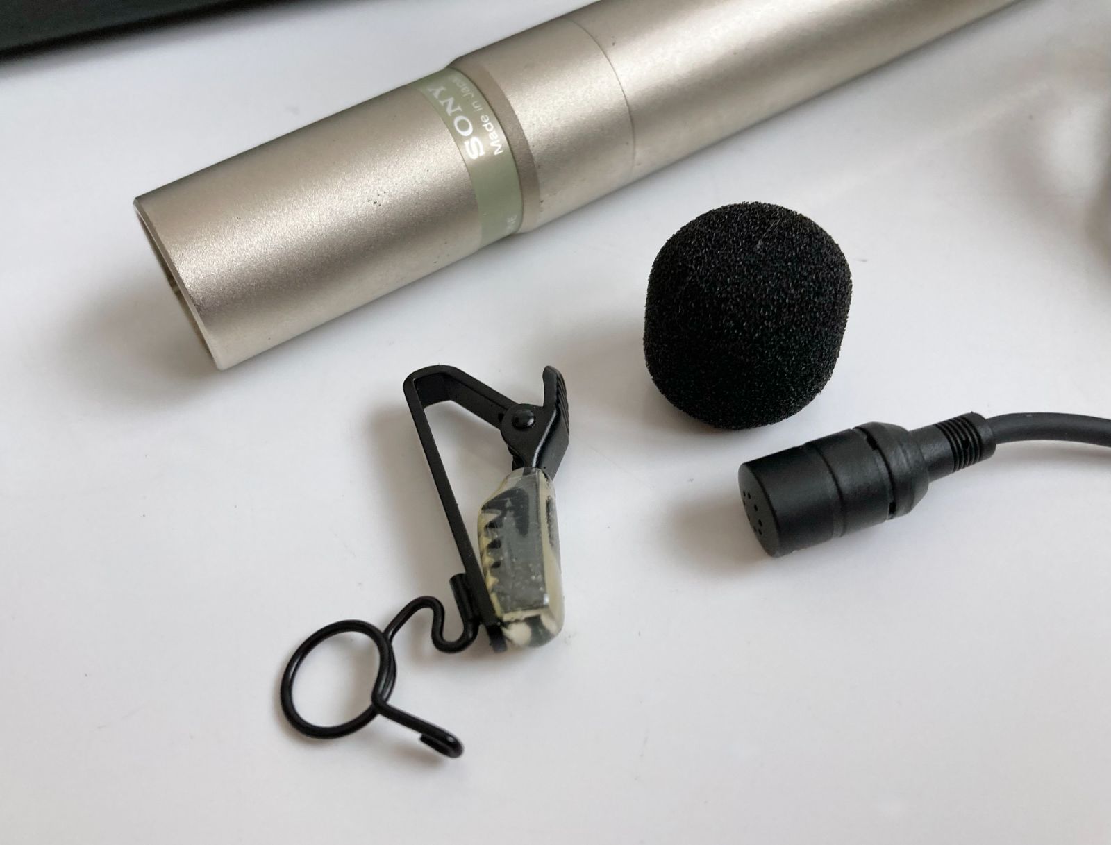 【美品】SONY ECM-44B 業務用 ピンマイク2本セット SONY ソニー 業務用 ピンマイク ECM-44B 2本セット ①＆③