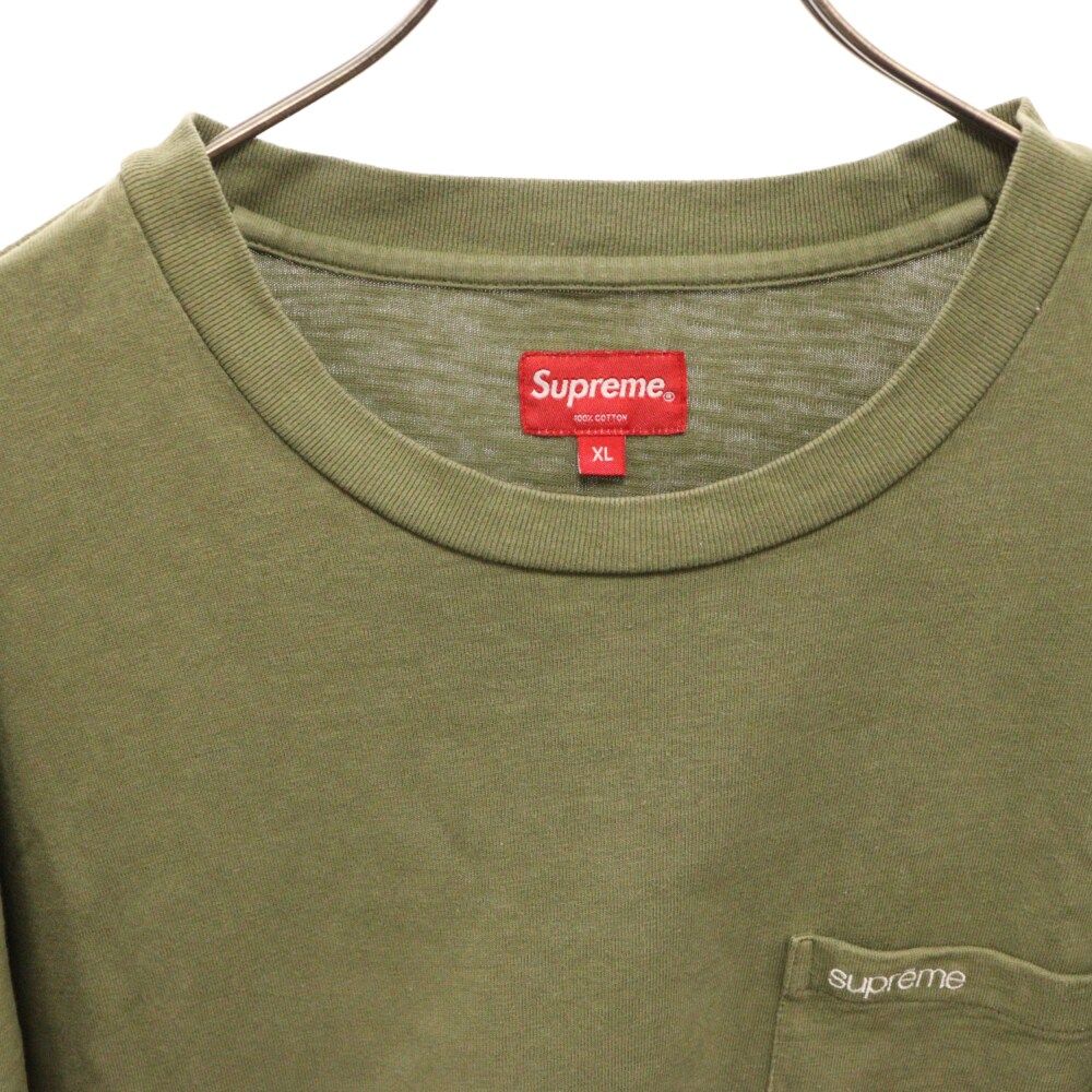 SUPREME (シュプリーム) 21SS Pocket Tee S/S ロゴ刺繍 フロント 