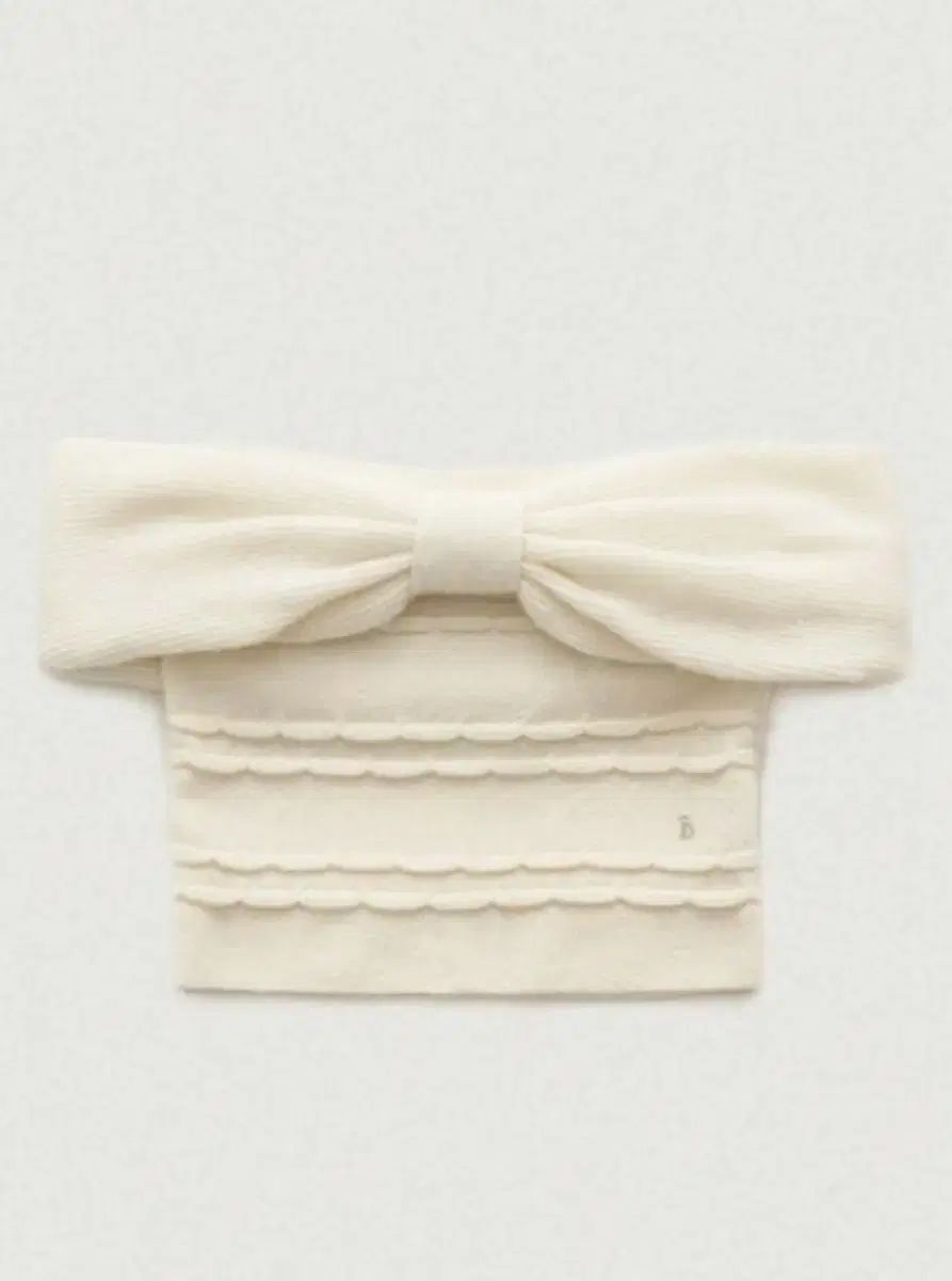 ザ バーネット リー リボン オフショルダー ニット トップス 白