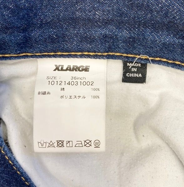 エクストララージ XLARGE EMBROIDERY GRAFFITI DENIM PANTS エンブロイ