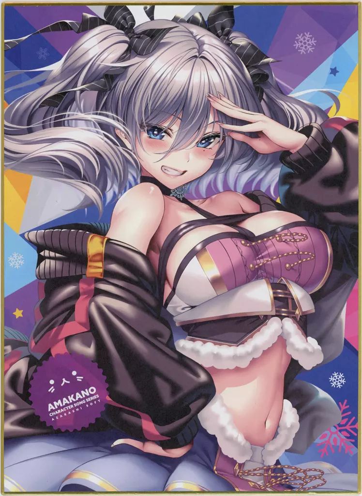 中古】紙製品 咲來 ピロ水先生描き下ろしジャケットイラスト複製色紙