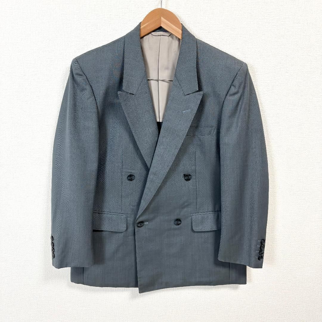 【美品】Christian Dior ダブル セットアップスーツ グレー 無地 Christian Dior ダブルスーツセットアップ モヘア混 AB-4 - メルカリ