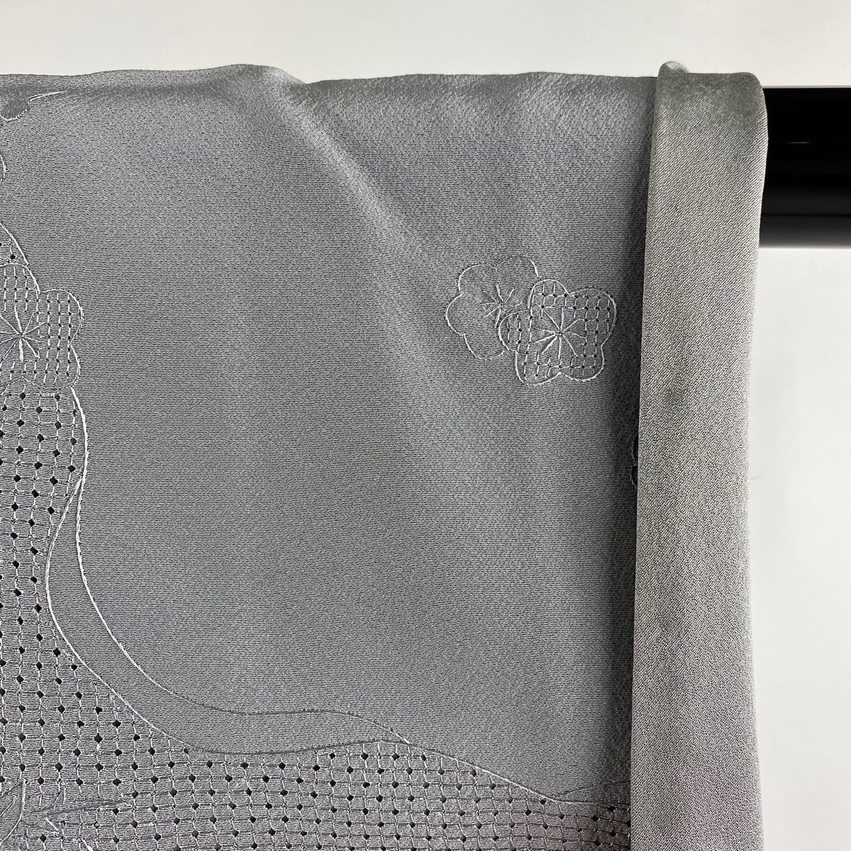 小紋 白大島紬 斜め縞 グラデーション お洒落 着物 032a d 小紋 紗紬