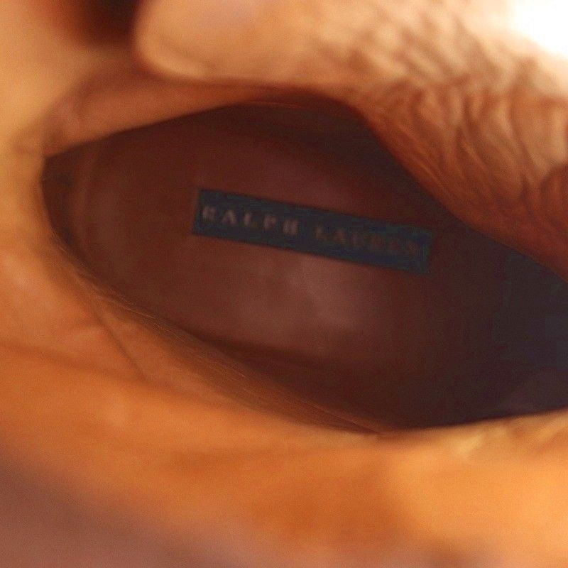 ラルフローレン RALPH LAUREN ベルト ショートブーツ レザー 6.5