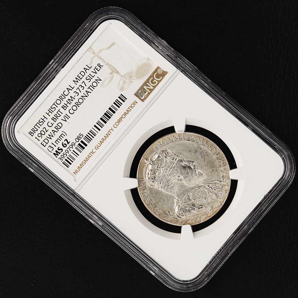 1902 イギリス エドワード アレクサンドラ コロネーション 大型 銀 メダル 1902 イギリス エドワード アレクサンドラ コロネーション 大型