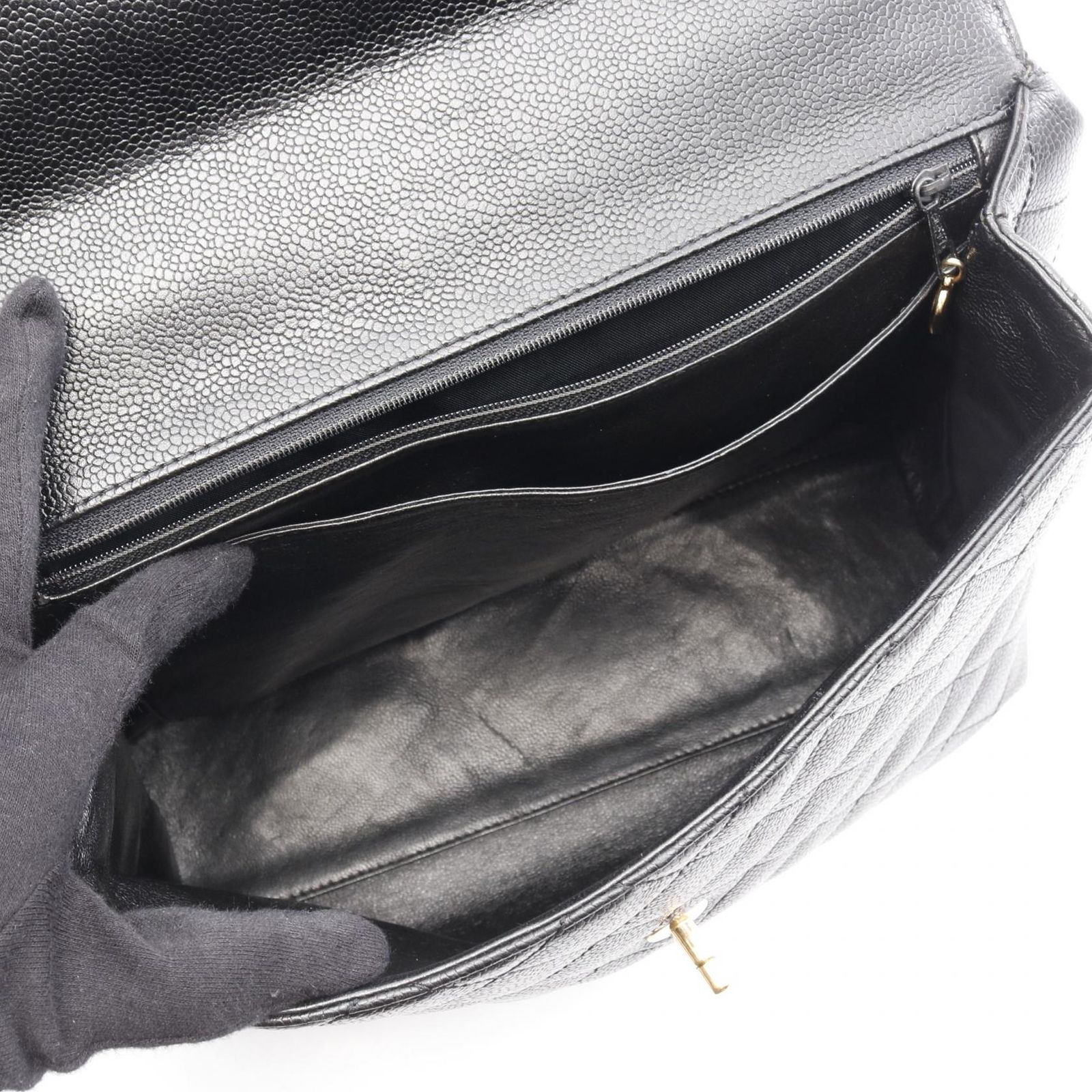 シャネル CHANEL ハンドバッグ マトラッセ A12397 ブラック カーフ