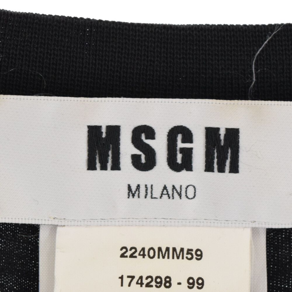 MSGM (エムエスジーエム) 17SS ロゴプリント 半袖Tシャツ ブラック 