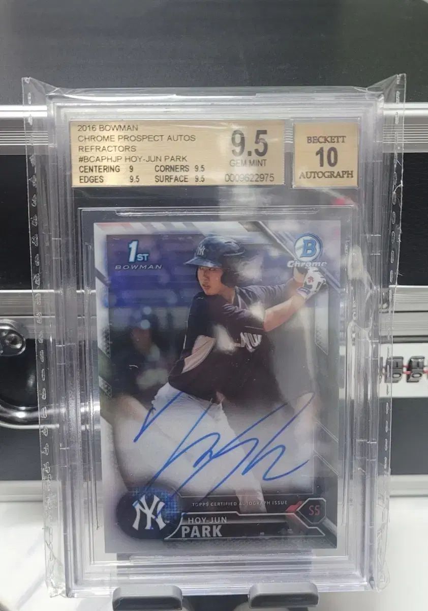 2016 パク ジュン オート サイン クロム 級 カード BGS 9.5