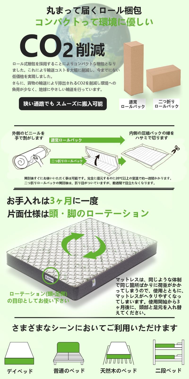 9ゾーンサポートシステム 通気性と快適な睡眠