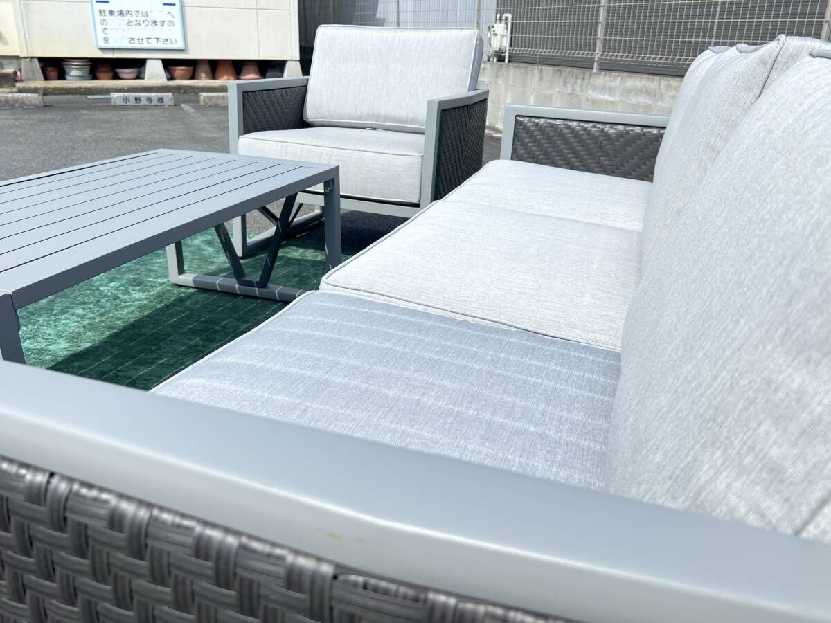宮城県 直接引き取り限定】 VENTI ソファーテーブル4点セット 屋外 
