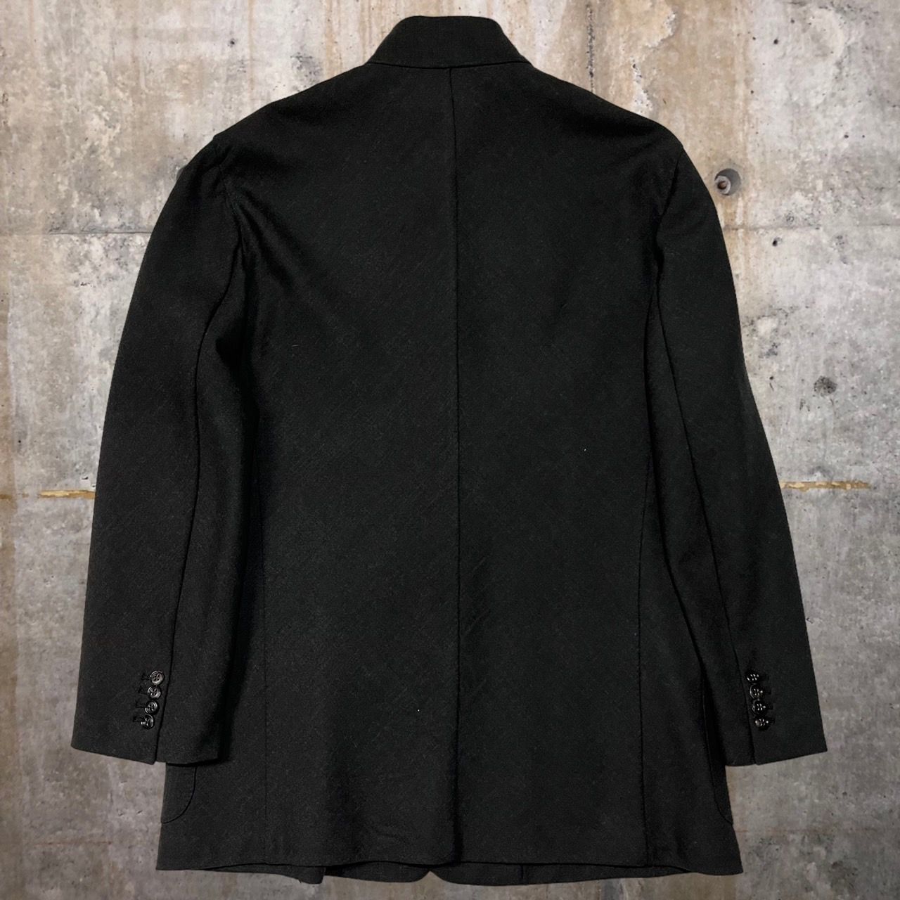 HERMES(エルメス) stand collar wool jacket/スタンドカラーウールジャケット/マオカラージャケットテーラードジャケット  表記無し(XLサイズ程度) チャコールグレー - メルカリ