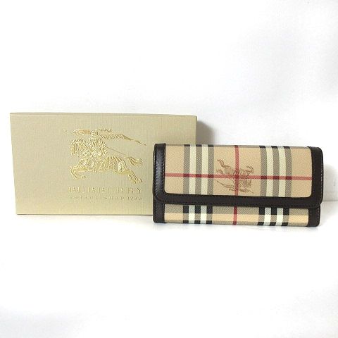 バーバリー ロゴ ノバチェック 長財布 ベージュ レディース BURBERRY バーバリー BURBERRY 長財布 ウォレット フラップ ノバチェック ロゴ