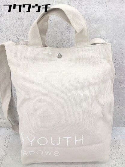 ◇ BEAUTY & YOUTH ビューティアンドユース UNITED ARROWS キャンバス 2WAY ショルダー ハンド バッグ ベージュ レディース  【1002799005746】