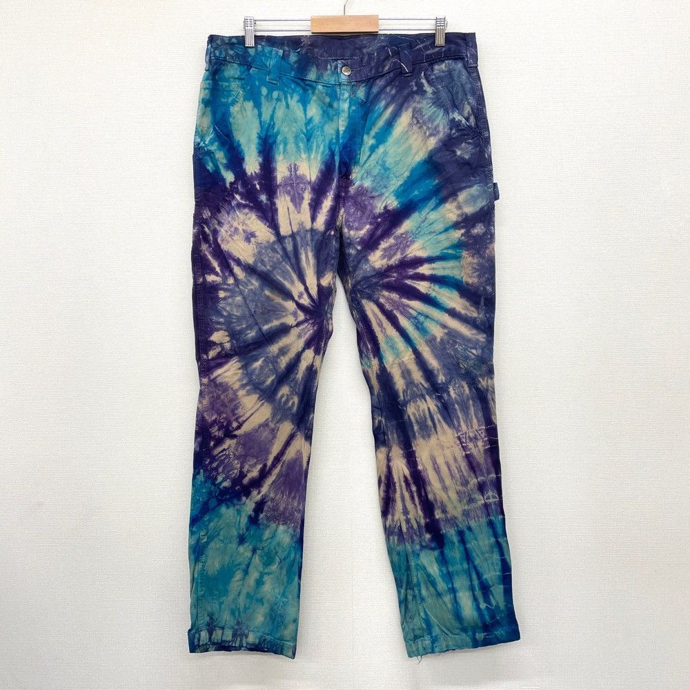 Carhartt カーペンターパンツ タイダイ染め ブリーチ カーハート ペインターパンツ タイダイ染め サイズ：W38 L33.5