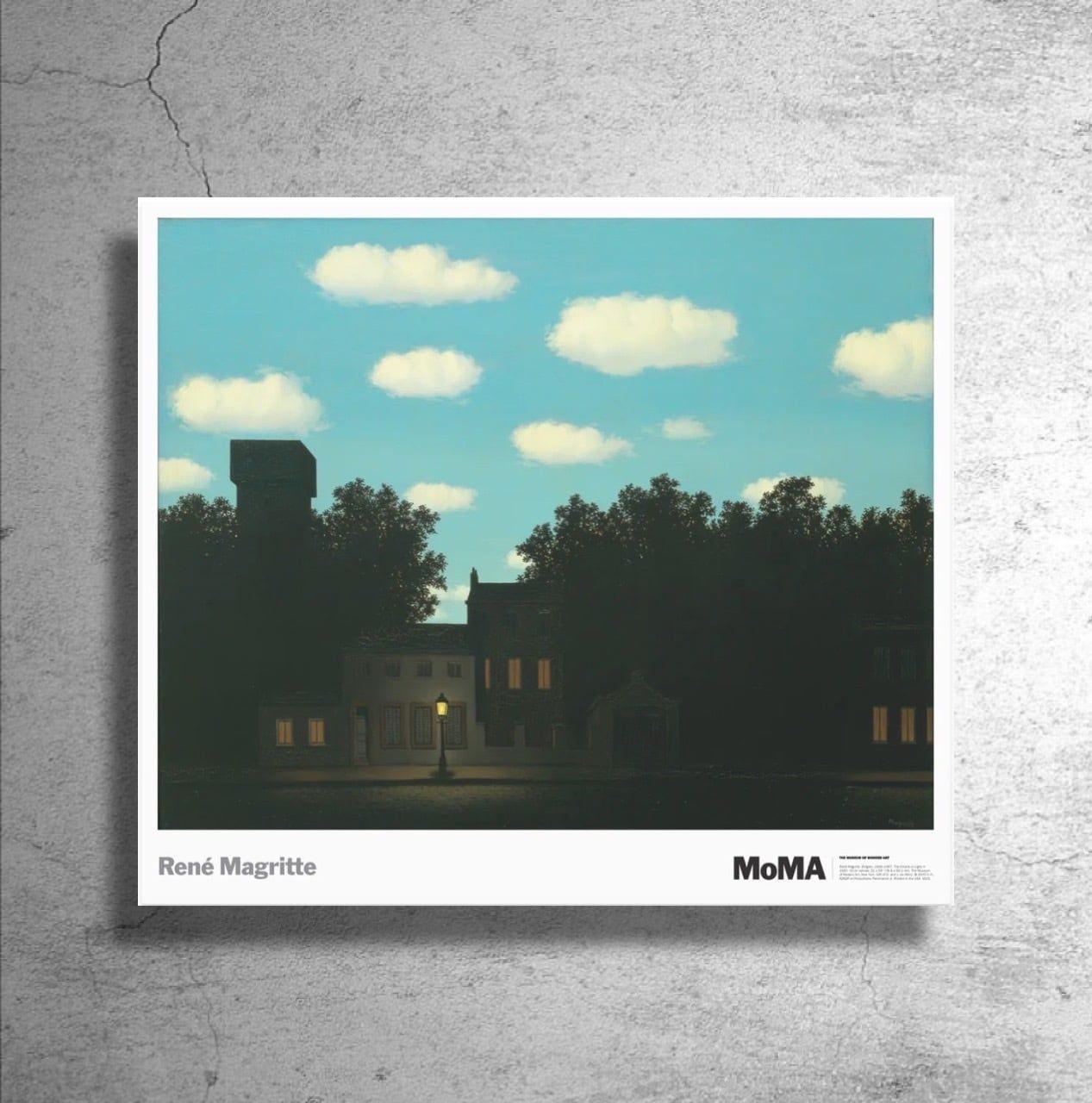 画家『ルネ・マグリット』アメリカ現代美術館MoMA制作ポスター 光の