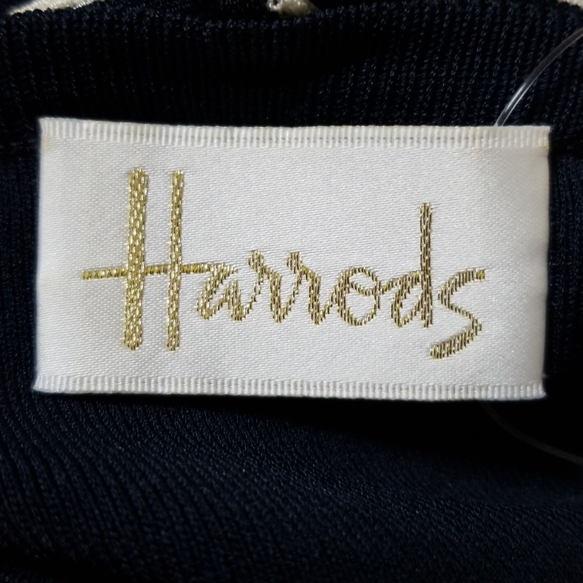 HARRODS(ハロッズ) カーディガン レディース美品 - ネイビー×白