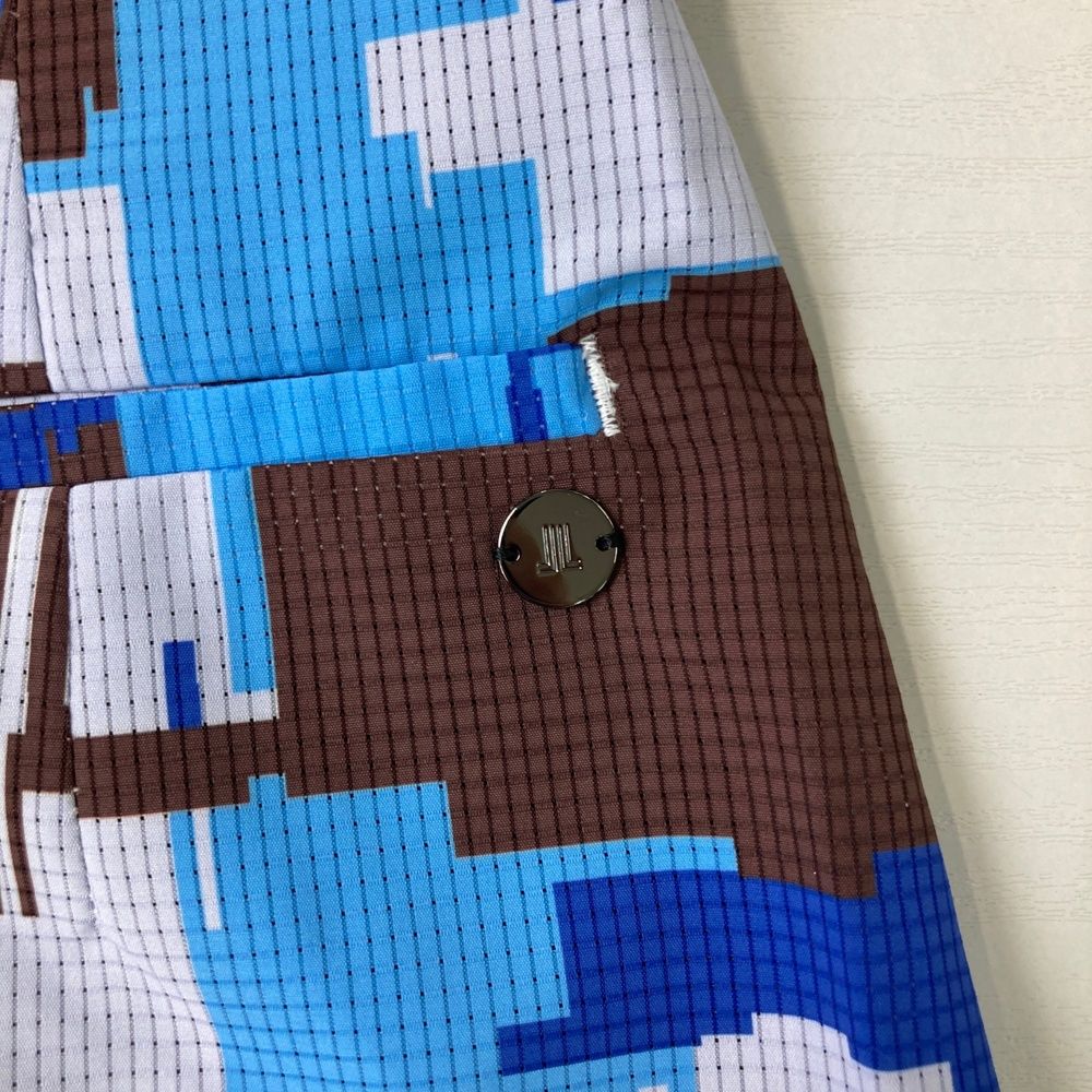 サイズ：36 LANVIN SPORT ランバン スポール スカート 総柄 ブルー系