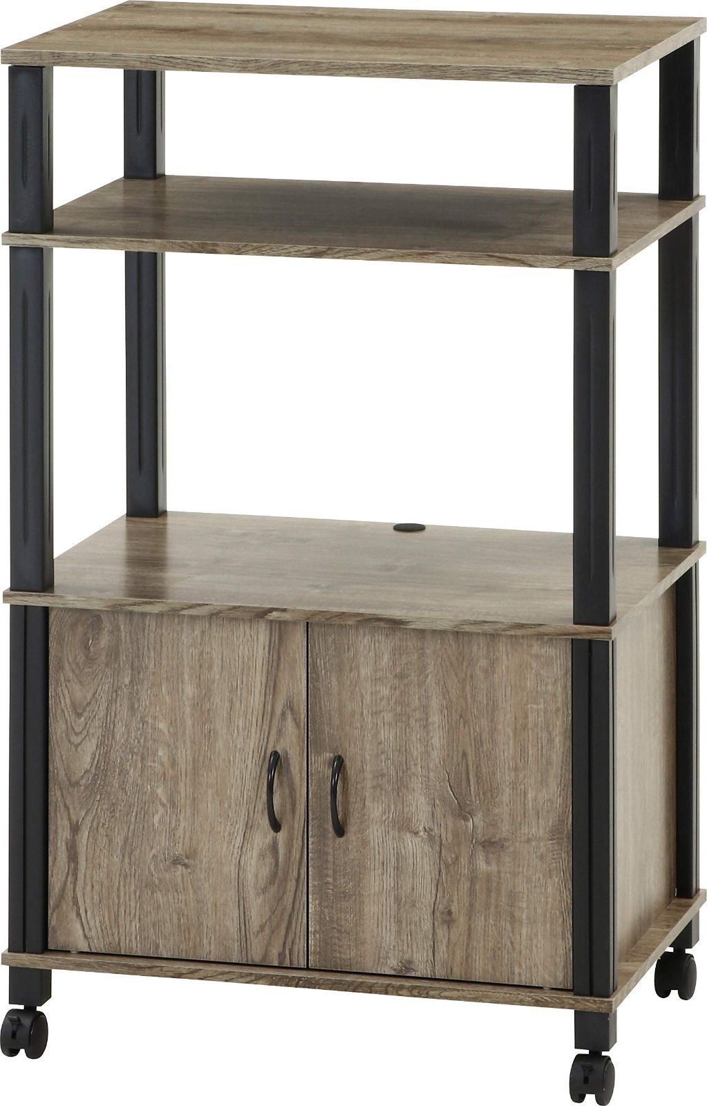 『大特価』 幅59.7cm キッチンワゴン ナチュラル ホワイト マルチワゴン 簡単組み立て キャスター付き 不二貿易 フィット 99906