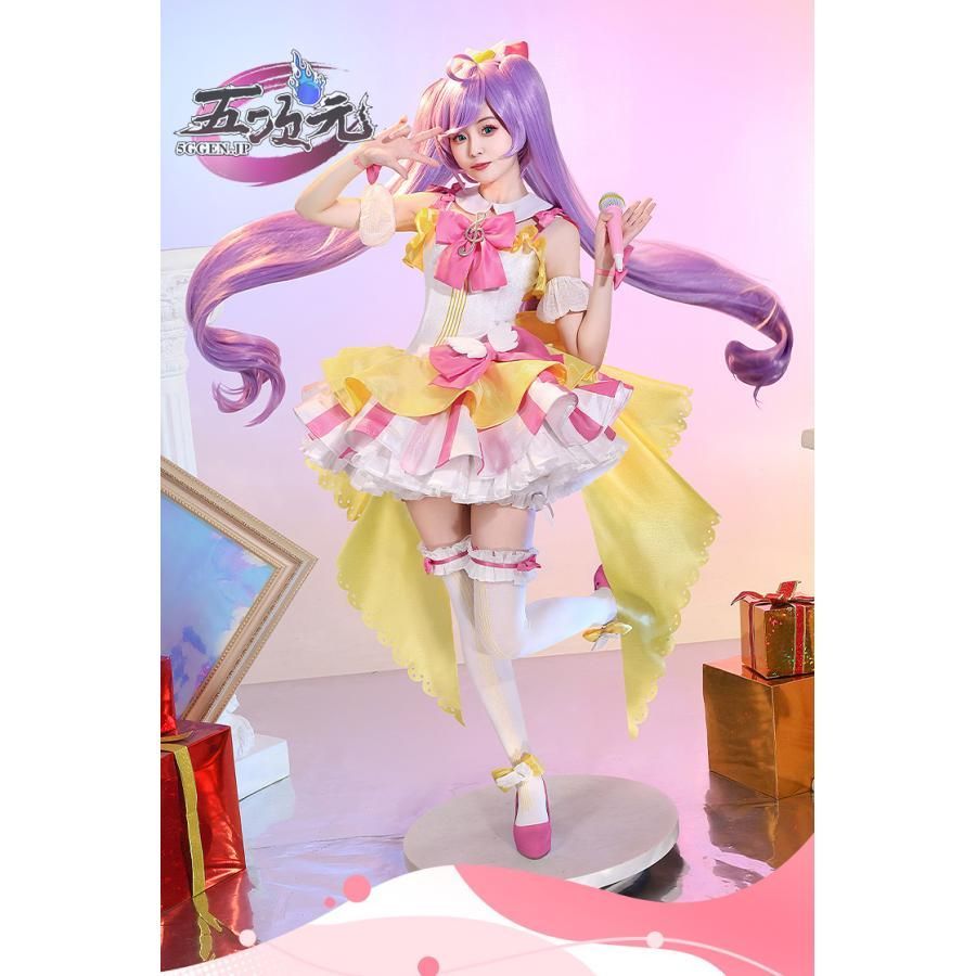 新発売 三分妄想 プリパラ 真中らぁら コスプレ 衣装 ※ウィッグ