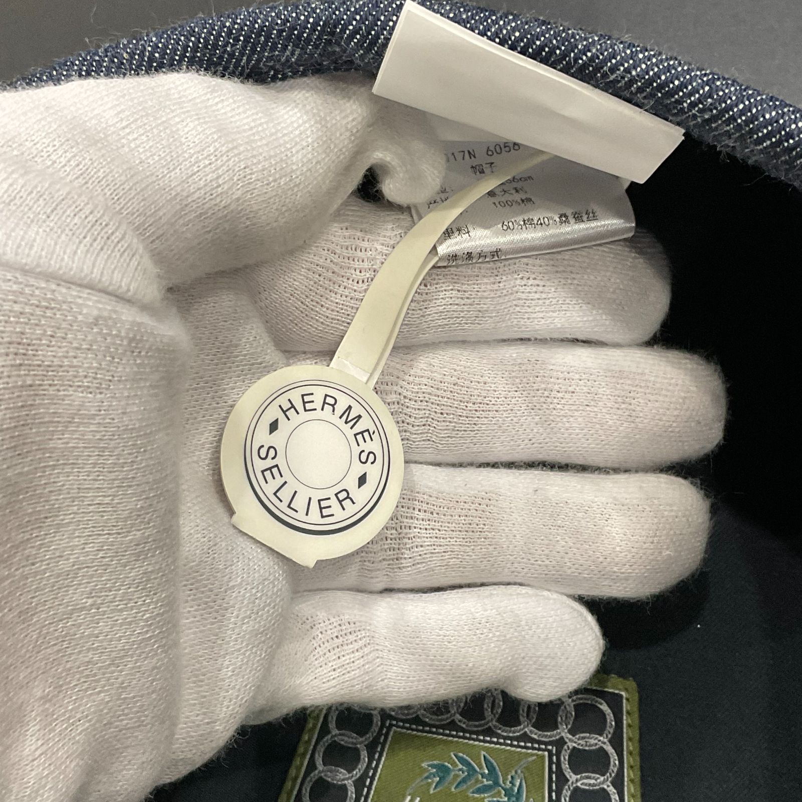 デニム ベレー帽