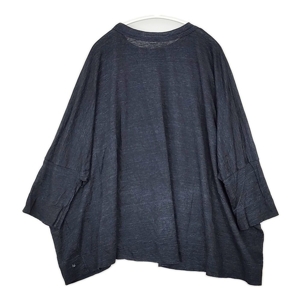 45R/45rpm 5057317 リネン天竺のビッグTシャツ（インディゴ）定価33000円 ネイビー フォーティーファイブアールピーエム【中古】5-0812M△ 45R/45rpm 5057317 リネン天竺のビッグTシャツ（インディゴ）定価33000