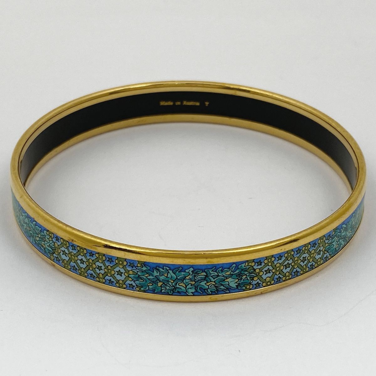 エルメス(Hermes) エルメス バングル エマイユPM GPメッキ 七宝焼き