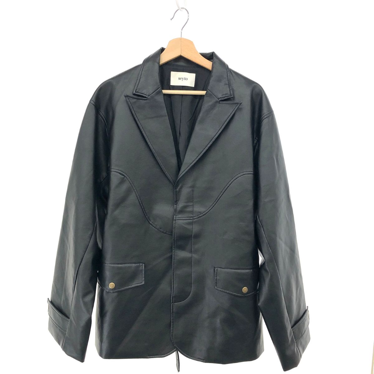 seyto セットアップ seyto ベルベット テーラードジャケット セットアップ