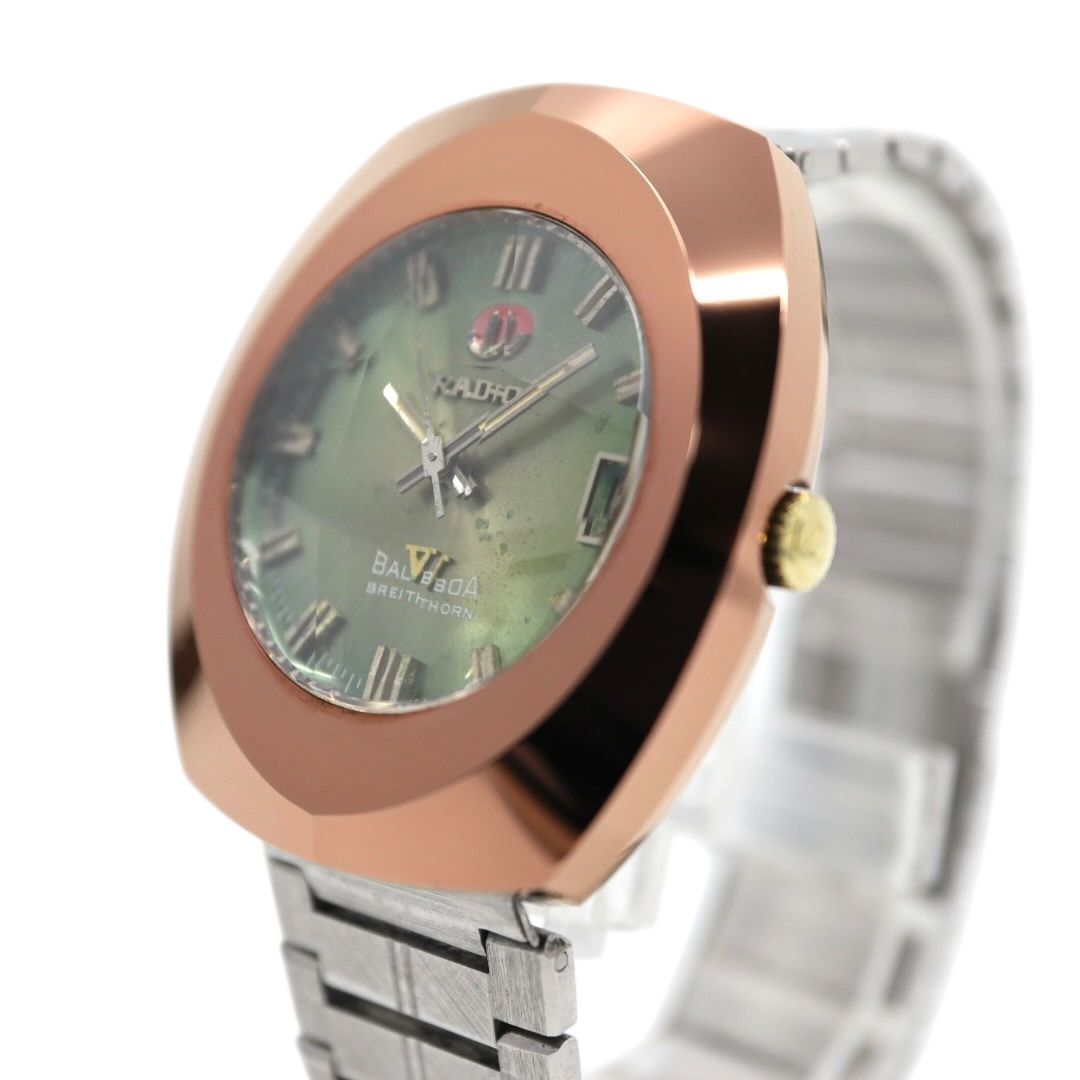 【稼働/自動巻き】ラドー　ボルボア　カットガラス　ゴールド　ヴィンテージ　腕時計 ラドー RADO バルボア VALBOA V 超硬ケース 自動巻き レディース