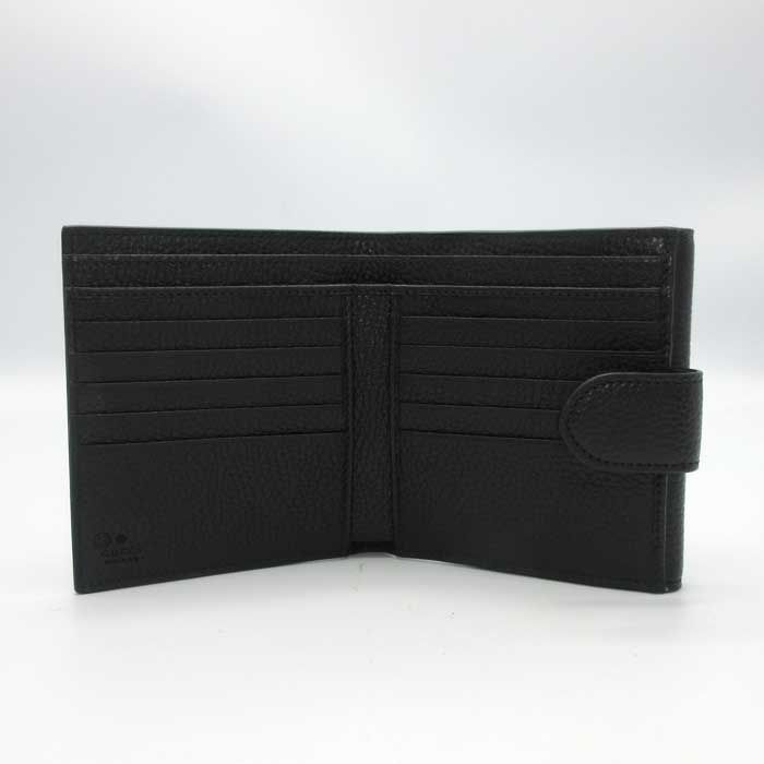 美品/現行✨グッチ 折り財布 マーモント GGスプリーム レザー ブラック グッチ 財布 二つ折り財布 GUCCI GG マーモント レザー