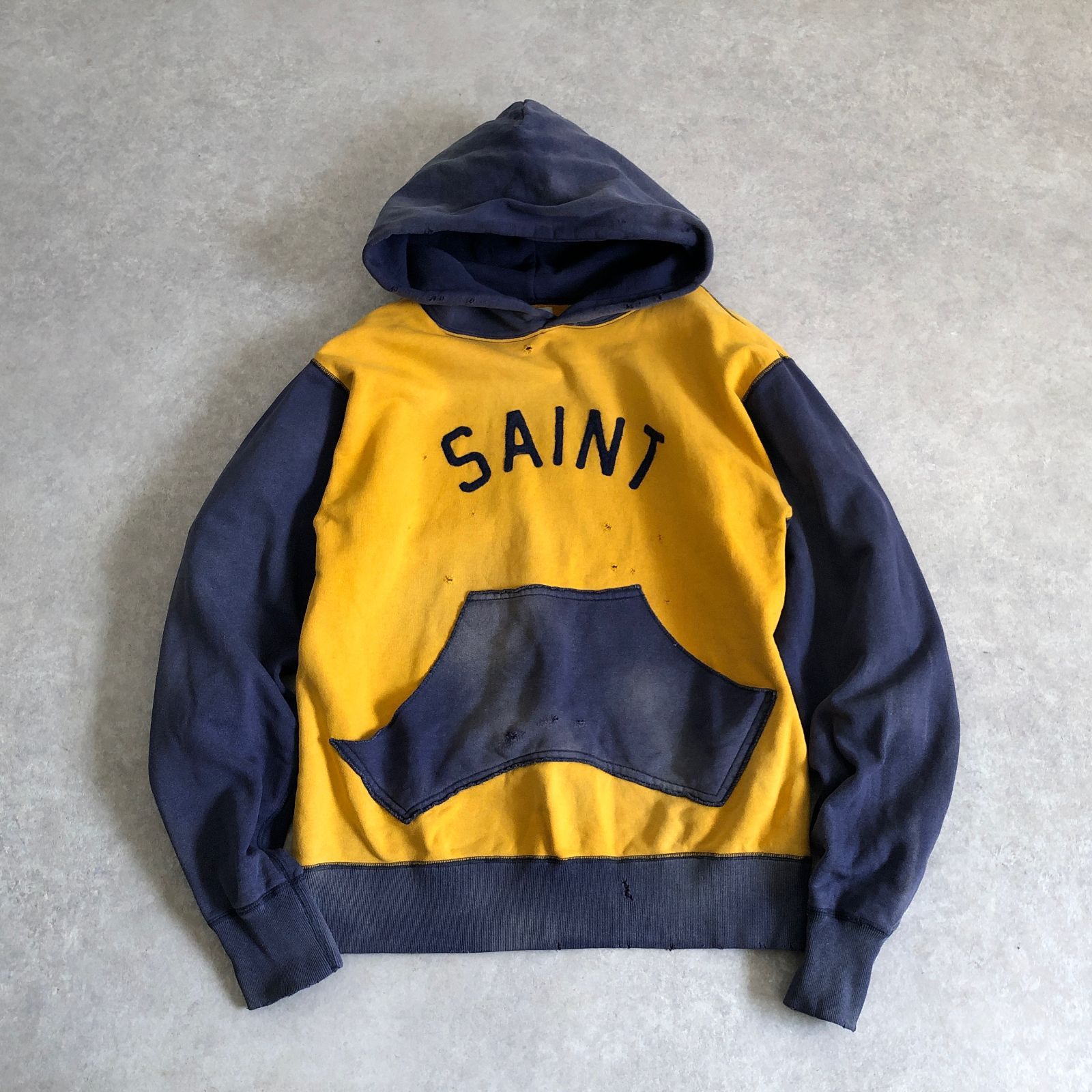 SAINT MICHAEL 鬼フェード ヴィンテージ加工 2トーン スウェット