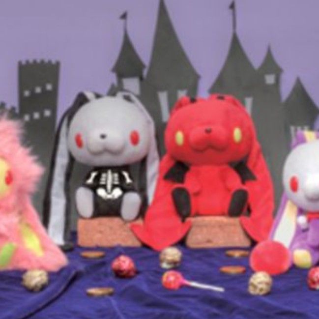 グル〜ミ〜 ぬいぐるみ 汎用うさぎ 黒 赤 ブラック レッド